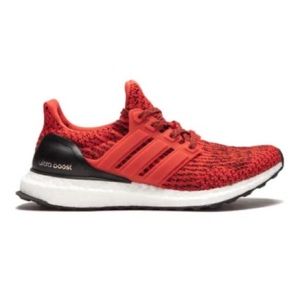 Men's Adidas Ultraboost - Orange/Black, Size 12